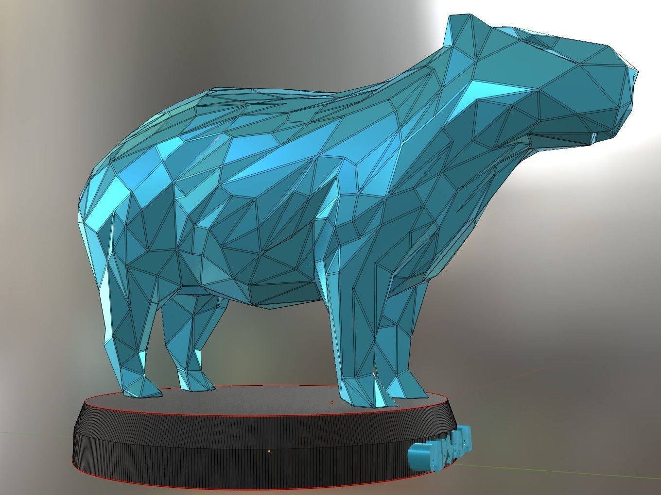 Poly Capybara 3D print model_9