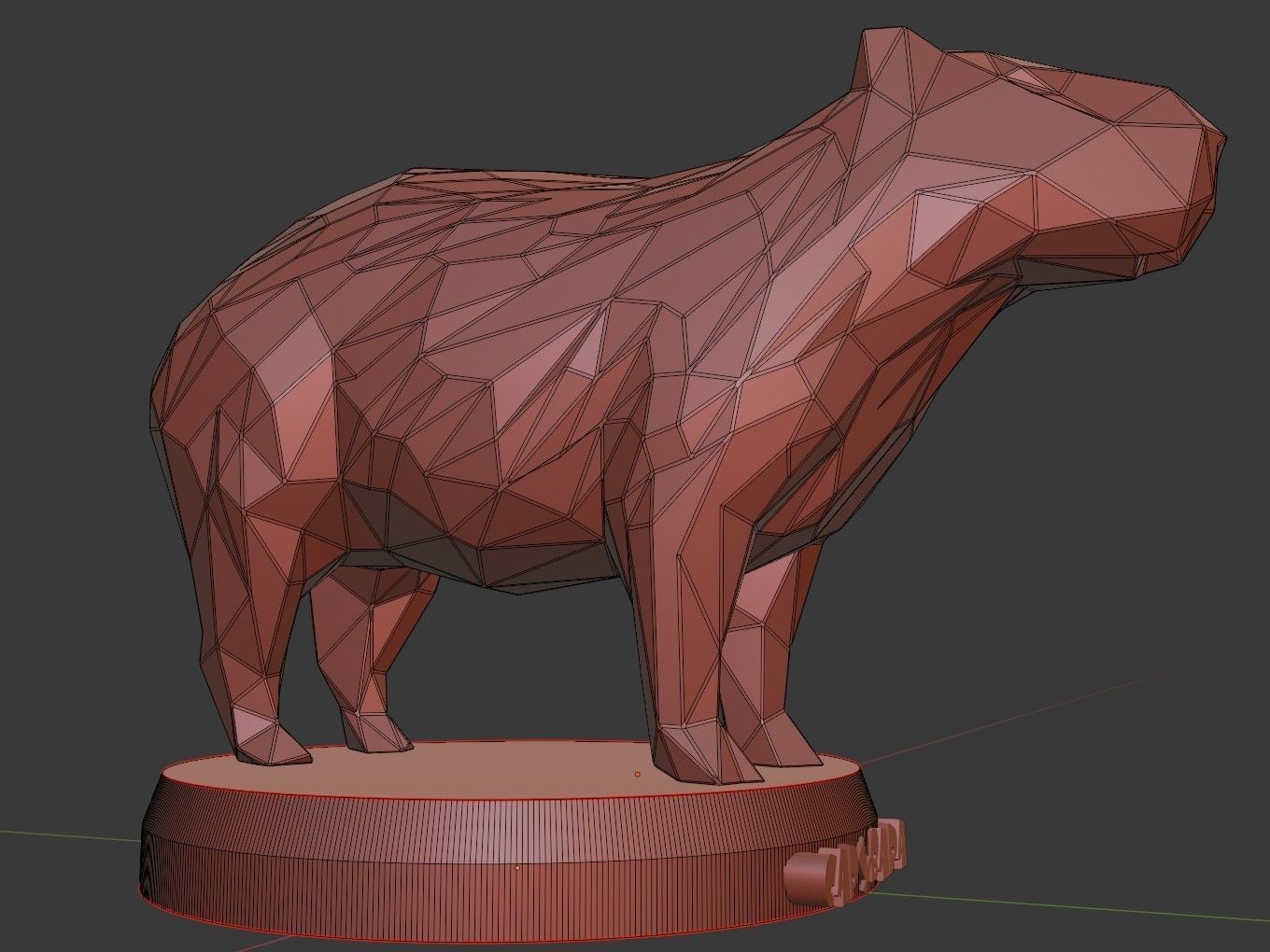 Poly Capybara 3D print model_13
