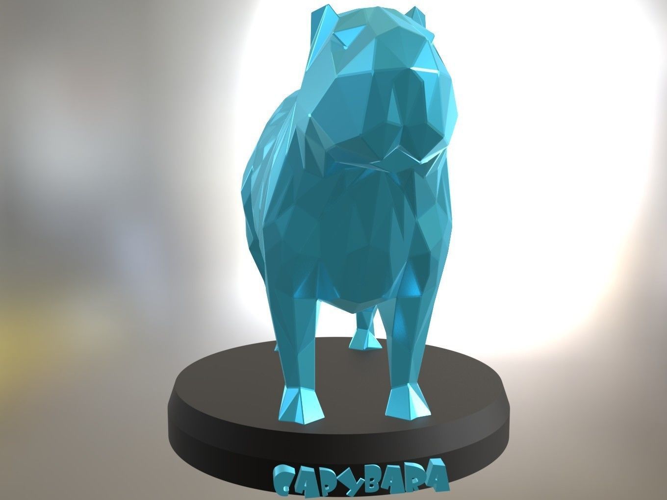 Poly Capybara 3D print model_2