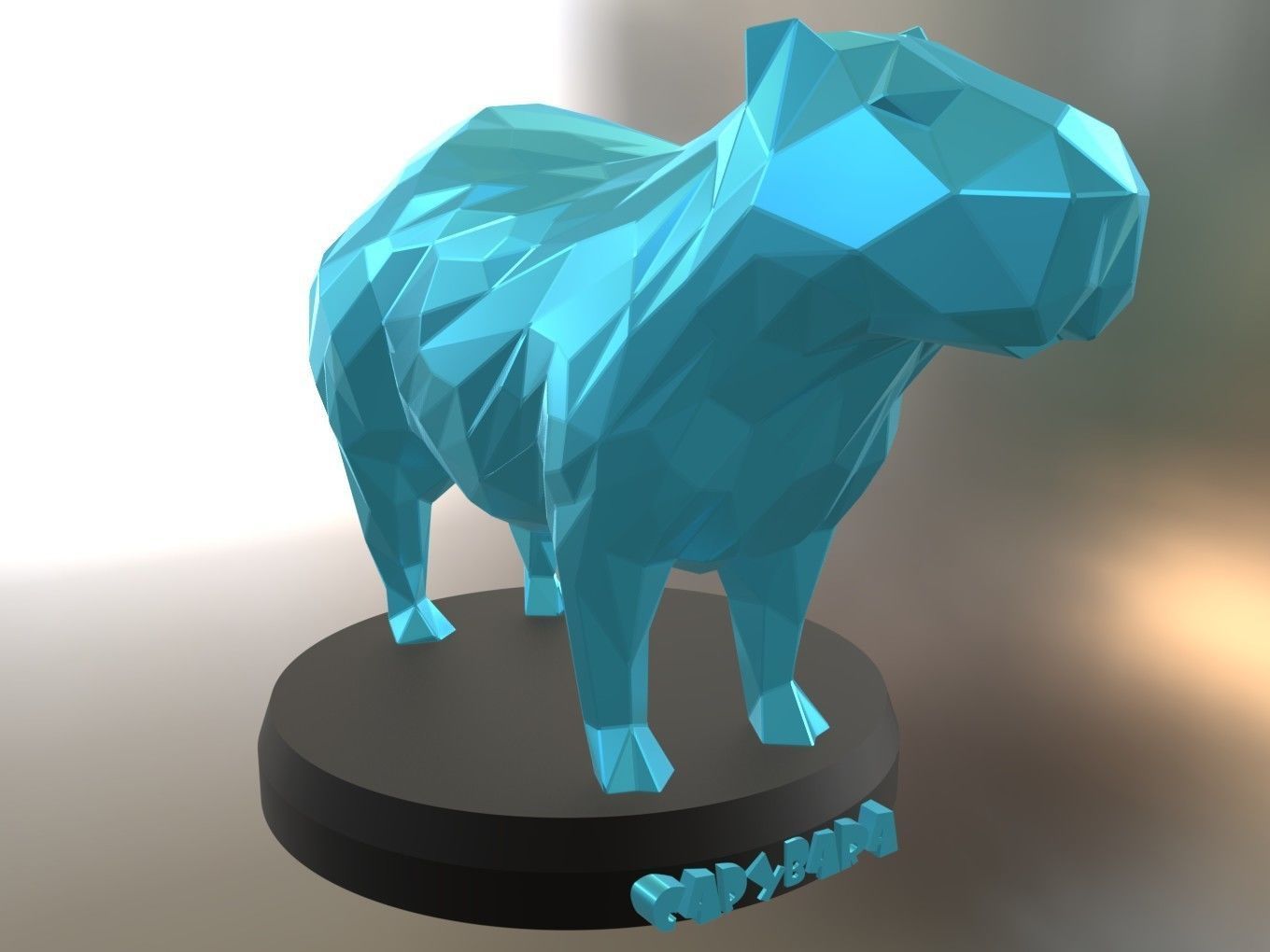 Poly Capybara 3D print model_1