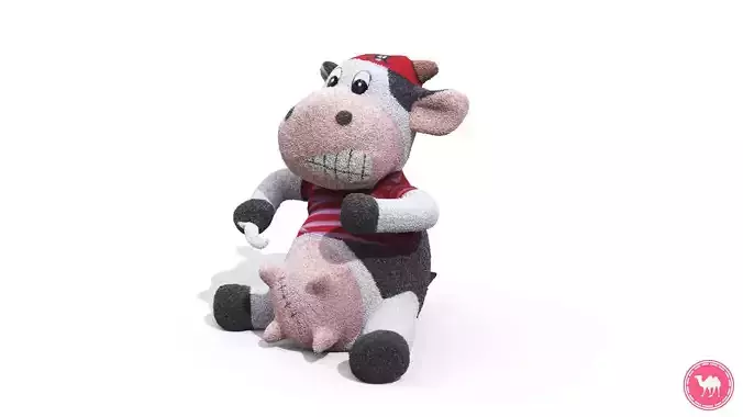 Toy Pirate Cow Low-poly 3D model
