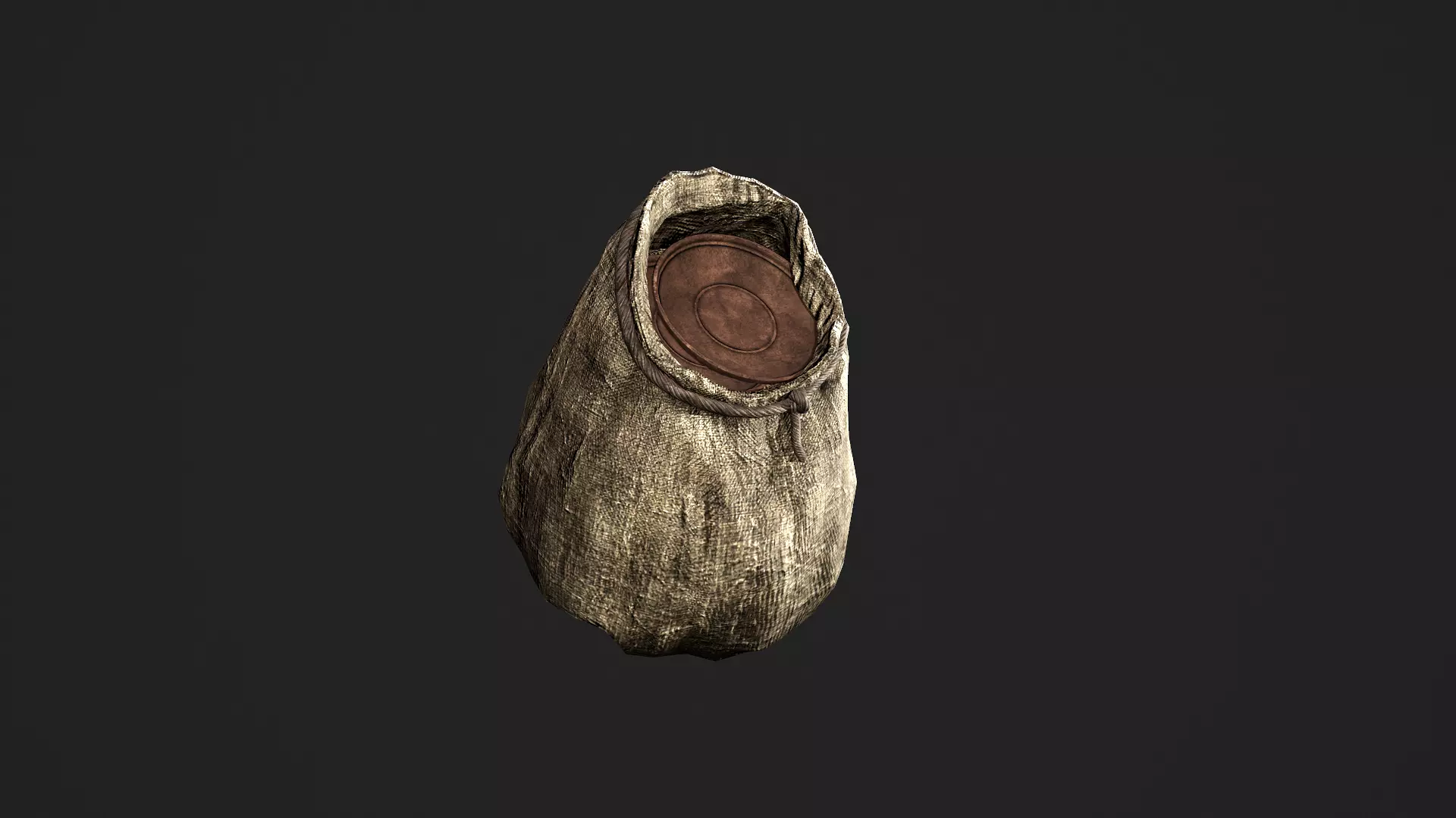 Viking Bag Game-Ready Low-poly 3D model_0