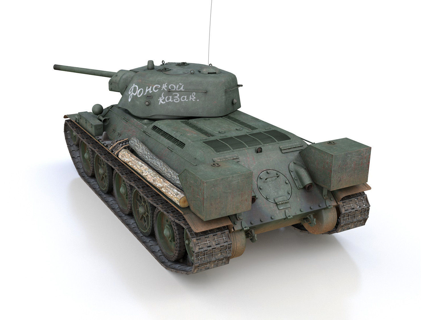 T-34-76 UZTM- Model 1942 - Soviet tank - 19 Tank Corps 3D model_4