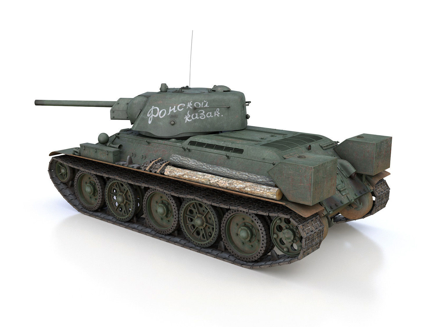 T-34-76 UZTM- Model 1942 - Soviet tank - 19 Tank Corps 3D model_3
