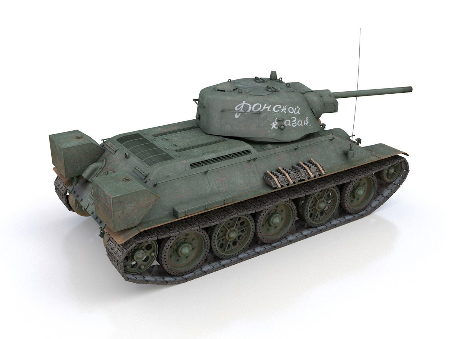 T-34-76 UZTM- Model 1942 - Soviet tank - 19 Tank Corps 3D model_5