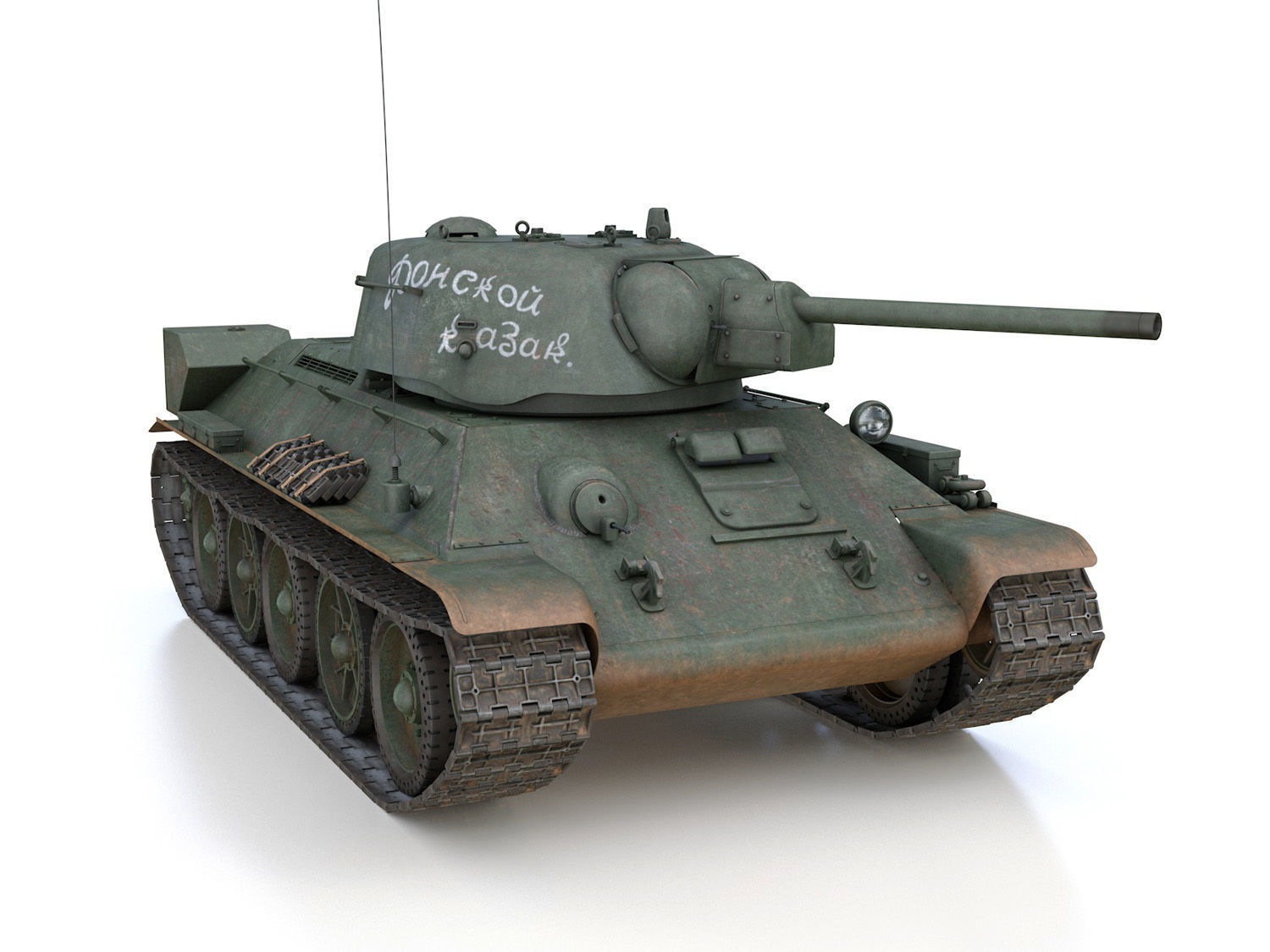 T-34-76 UZTM- Model 1942 - Soviet tank - 19 Tank Corps 3D model_8