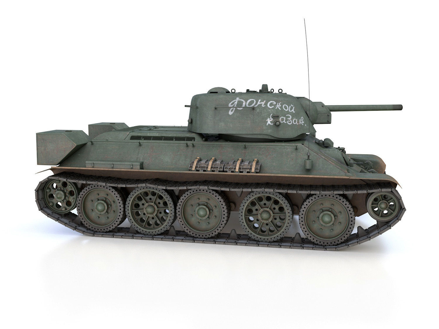 T-34-76 UZTM- Model 1942 - Soviet tank - 19 Tank Corps 3D model_6