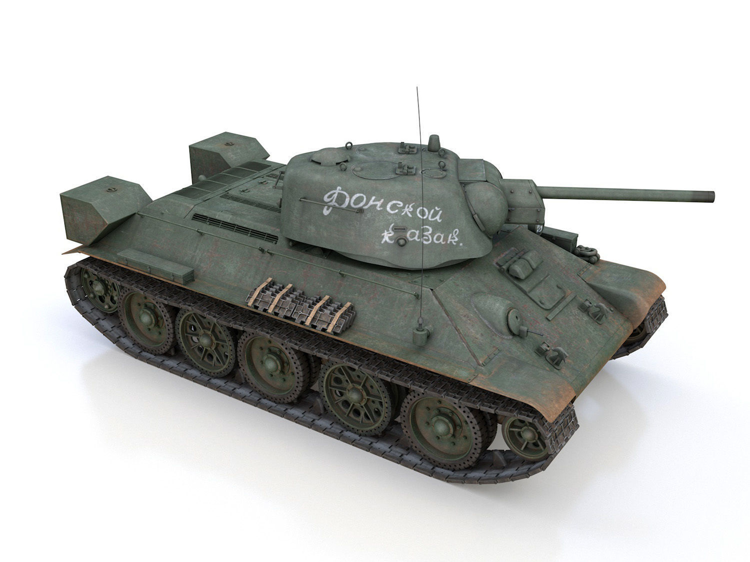 T-34-76 UZTM- Model 1942 - Soviet tank - 19 Tank Corps 3D model_7