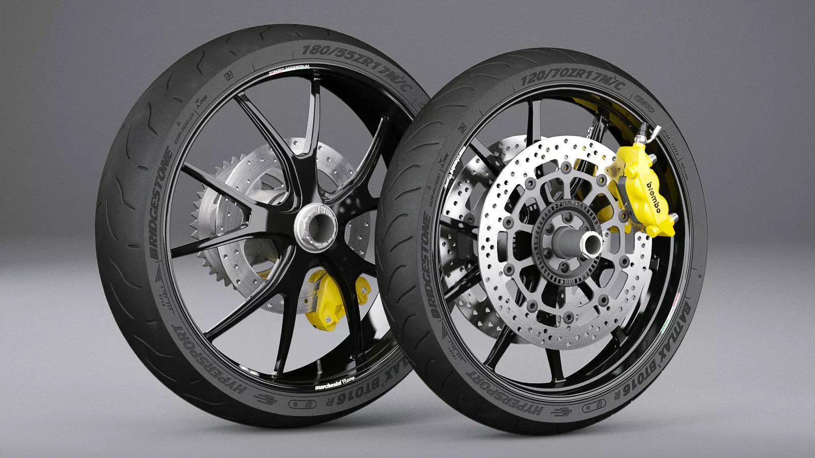 Motorcycle Wheels 3D model