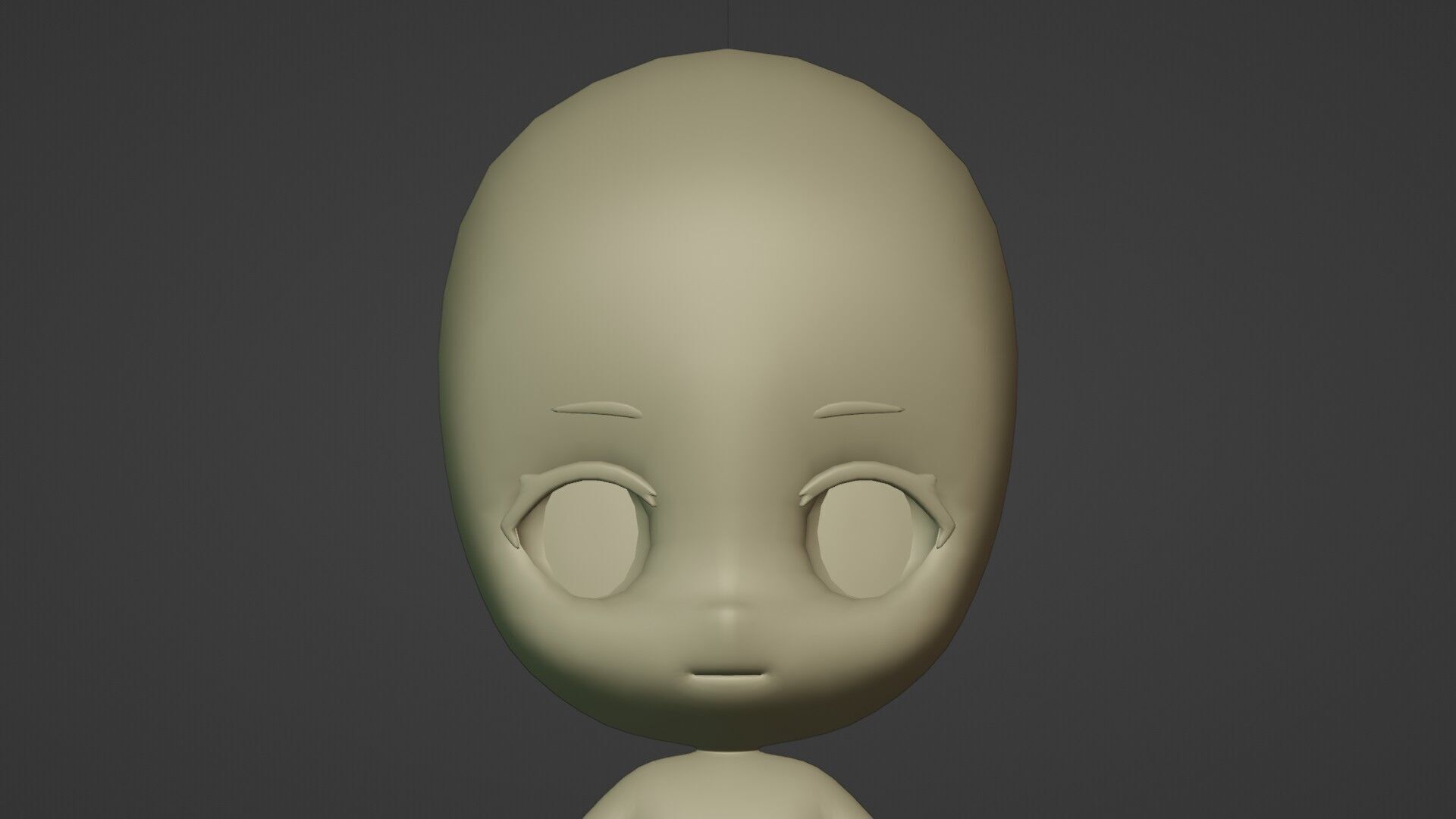 Chibi Base Character 3D Model Low-poly 3D model_3