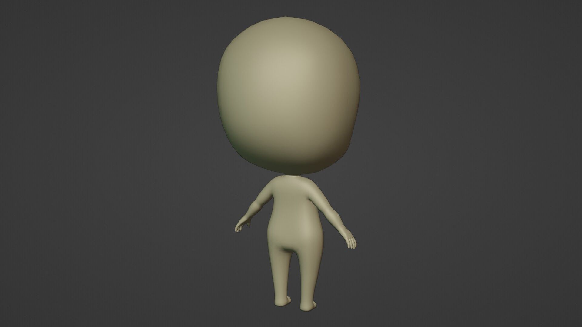 Chibi Base Character 3D Model Low-poly 3D model_7