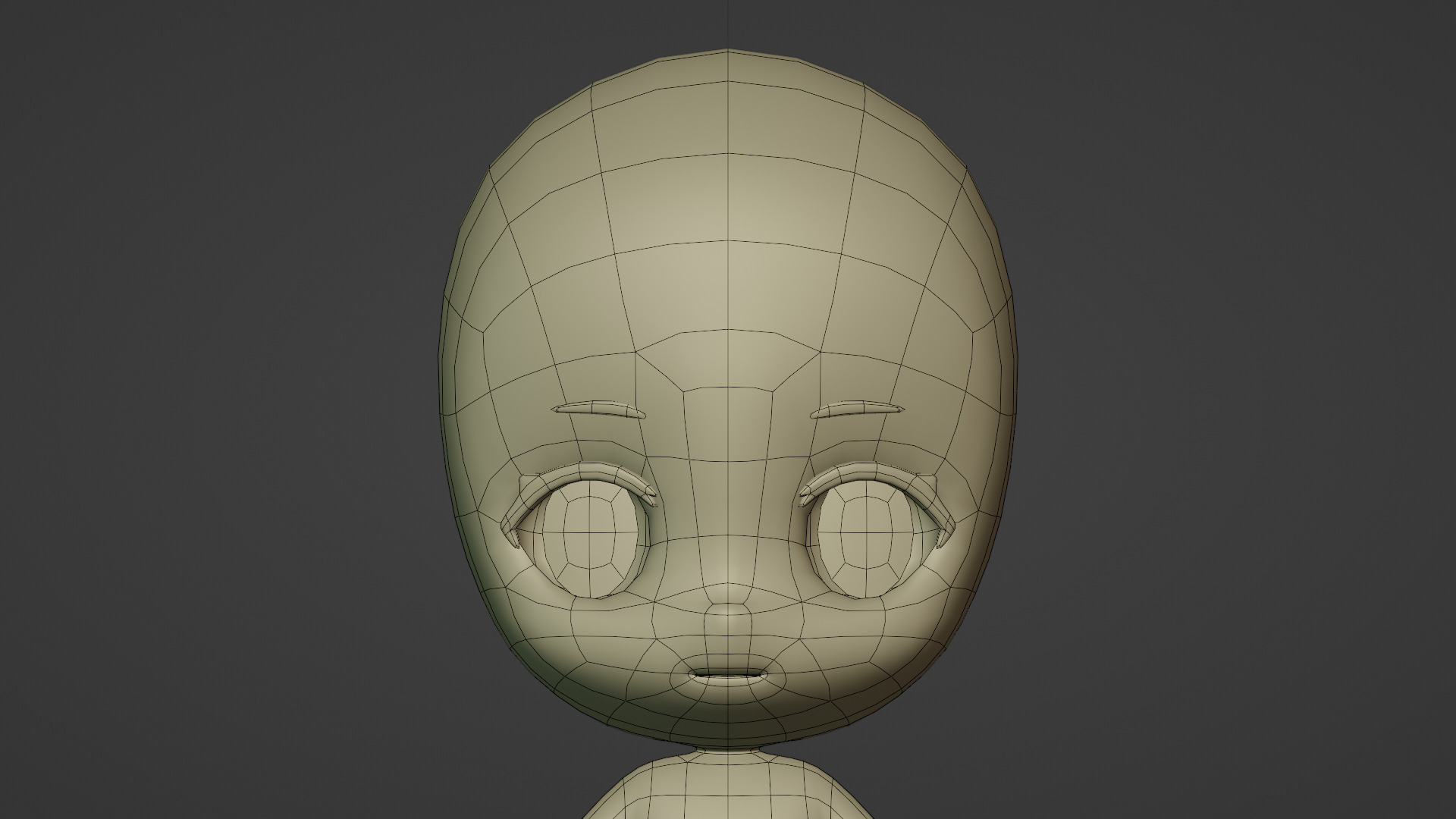 Chibi Base Character 3D Model Low-poly 3D model_5