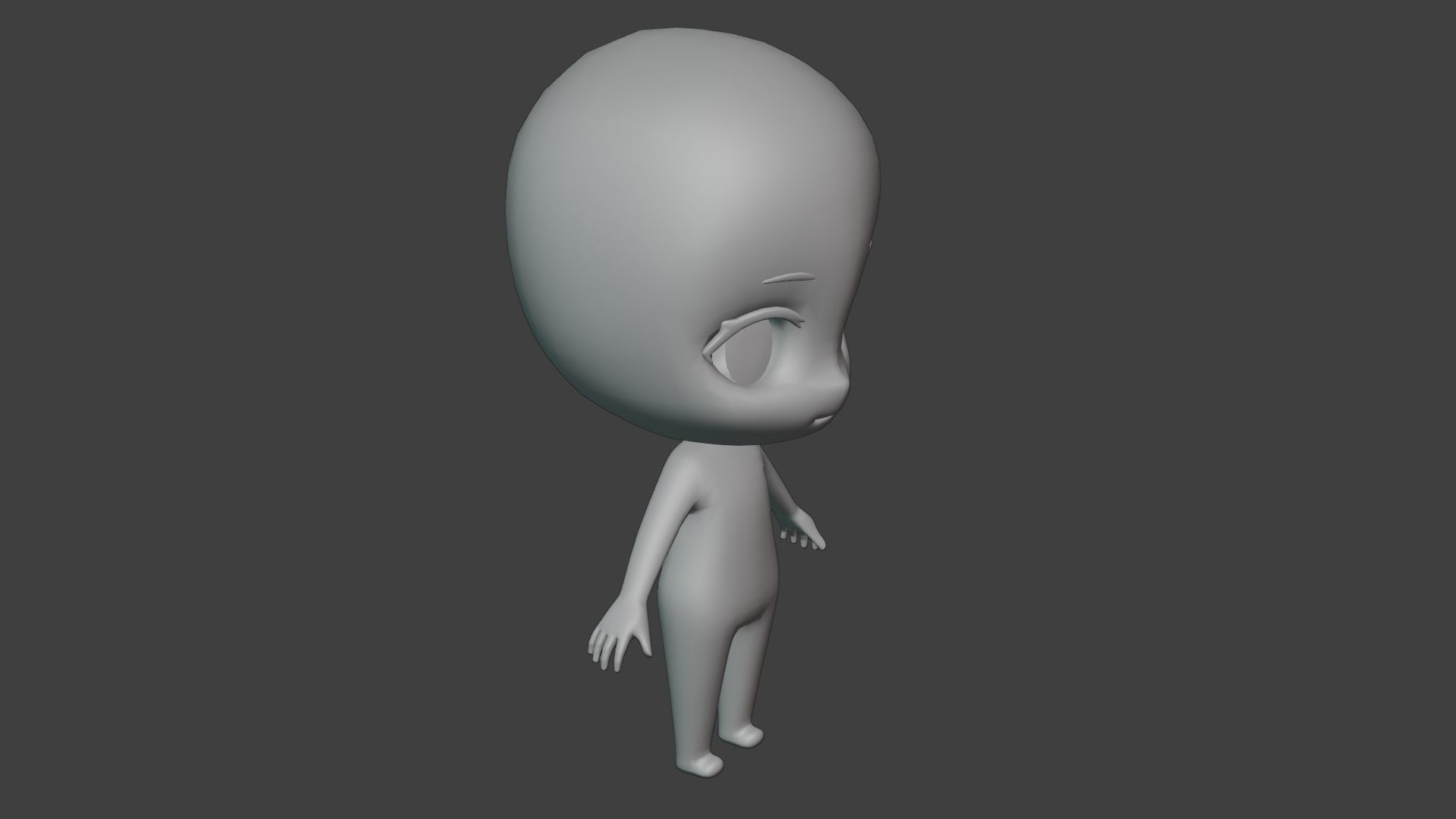 Chibi Base Character 3D Model Low-poly 3D model_8