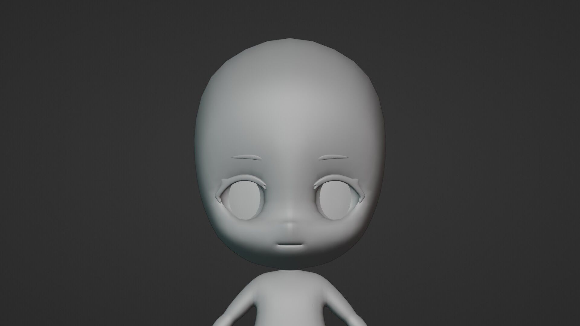 Chibi Base Character 3D Model Low-poly 3D model_2