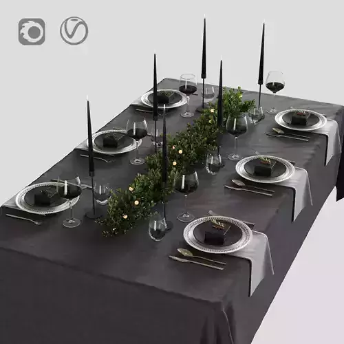 Decoration for  table set 3D model 3D model