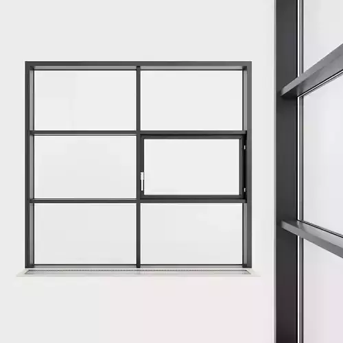 Panoramic glazing Stained glass 71 Low-poly 3D model