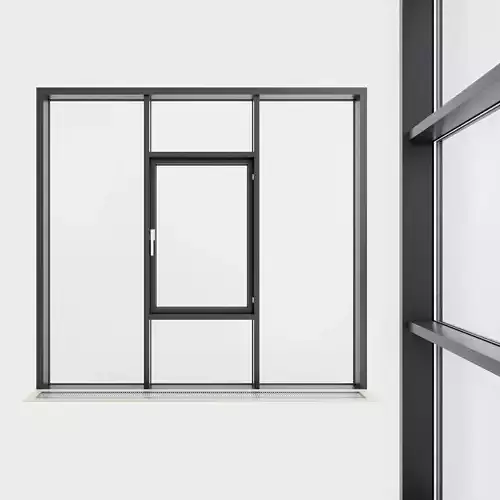 Panoramic glazing Stained glass 70 Low-poly 3D model