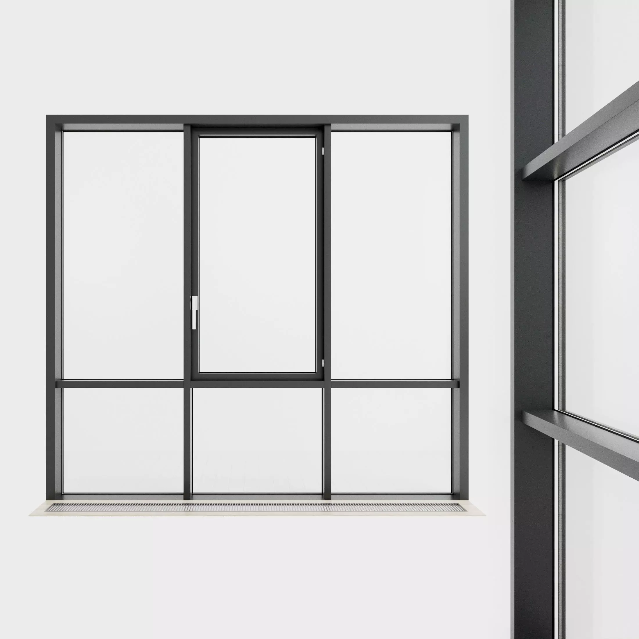 Panoramic glazing Stained glass 66 Low-poly 3D model
