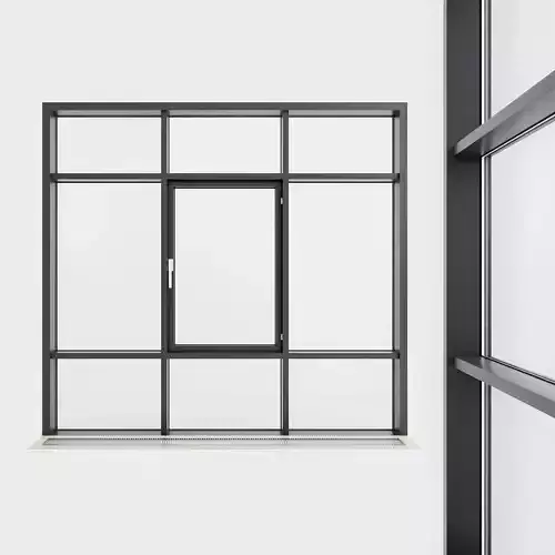 Panoramic glazing Stained glass 65 Low-poly 3D model