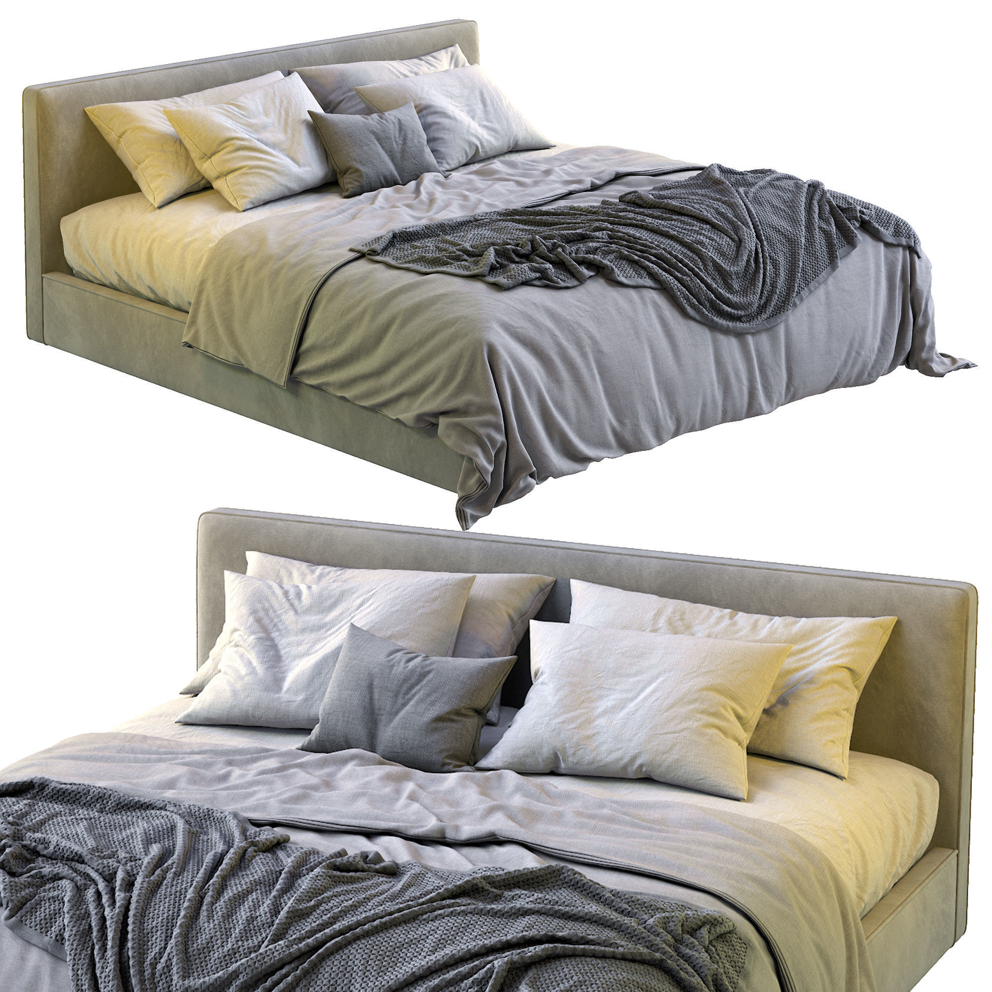 Alberta Bed LAGUNA 3D model_1