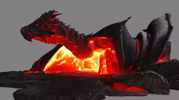 fire dragon 3D model