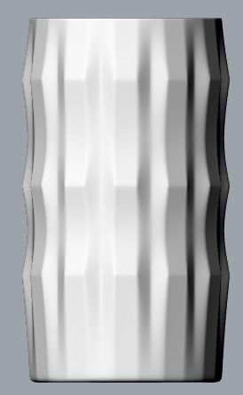 Vase 3D print model cup with wavy pattern 3D print model_1