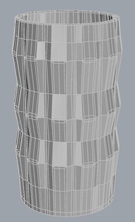 Vase 3D print model cup with wavy pattern 3D print model_3