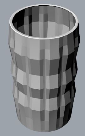 Vase 3D print model cup with wavy pattern 3D print model_4