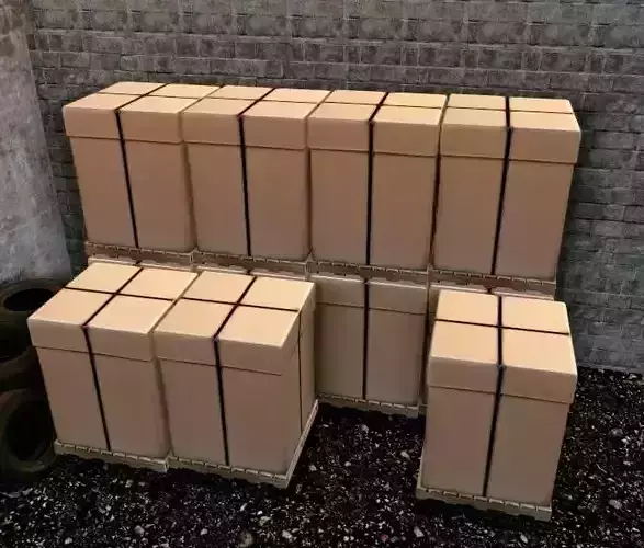 Palette Stack 3d Model - Low Poly 