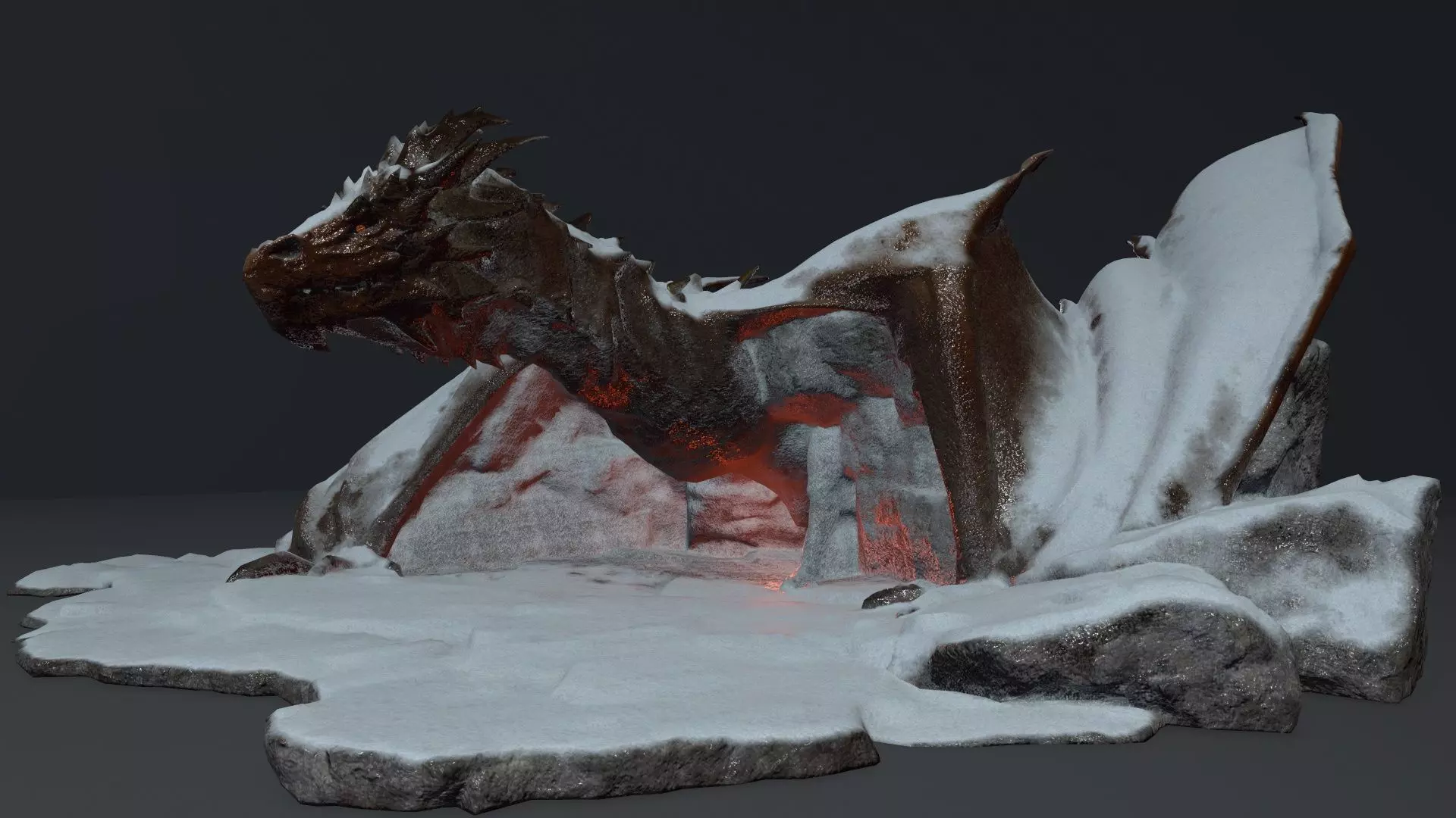dragon snow 3D model