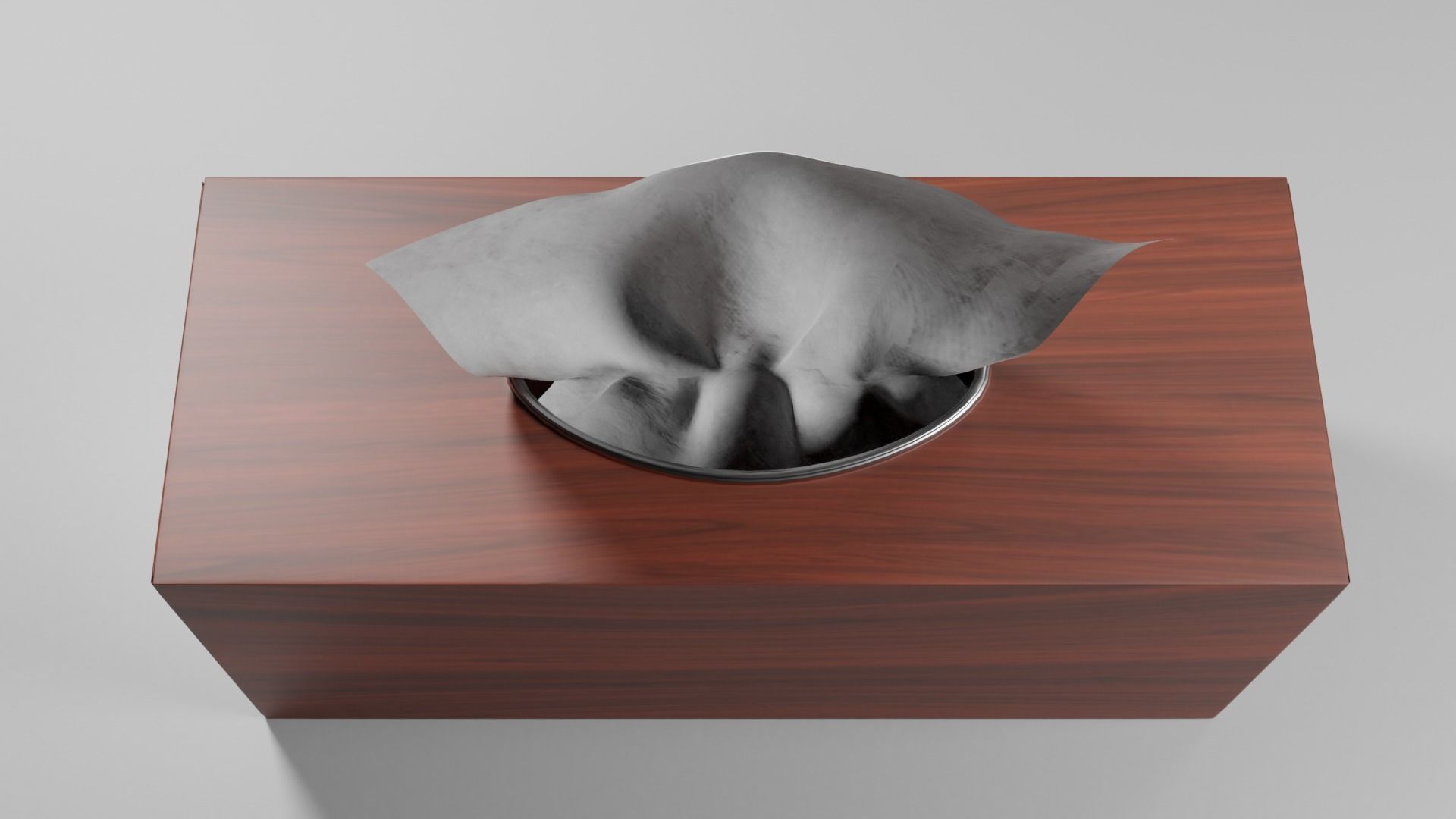 Wooden Tissue Box 3d model 3D model_3