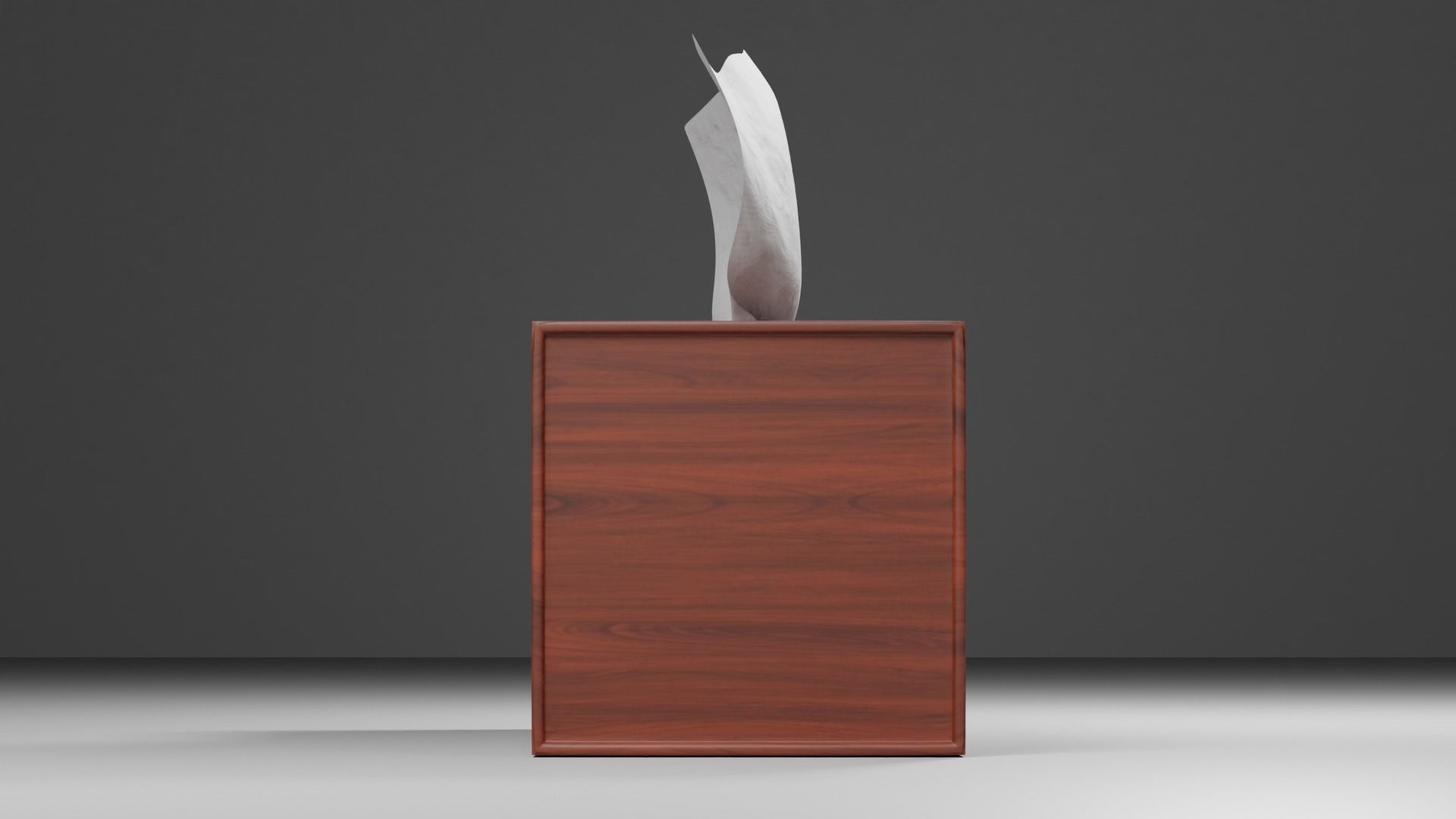 Wooden Tissue Box 3d model 3D model_2