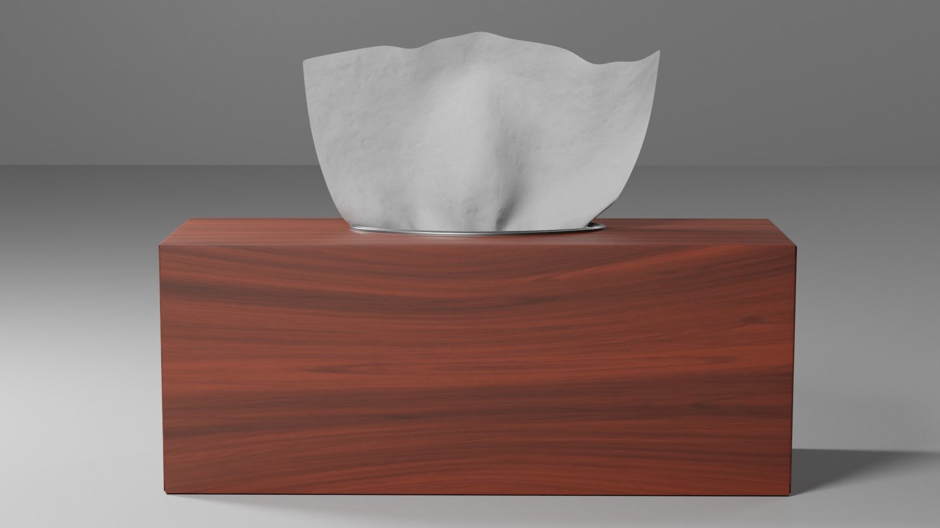 Wooden Tissue Box 3d model 3D model_1