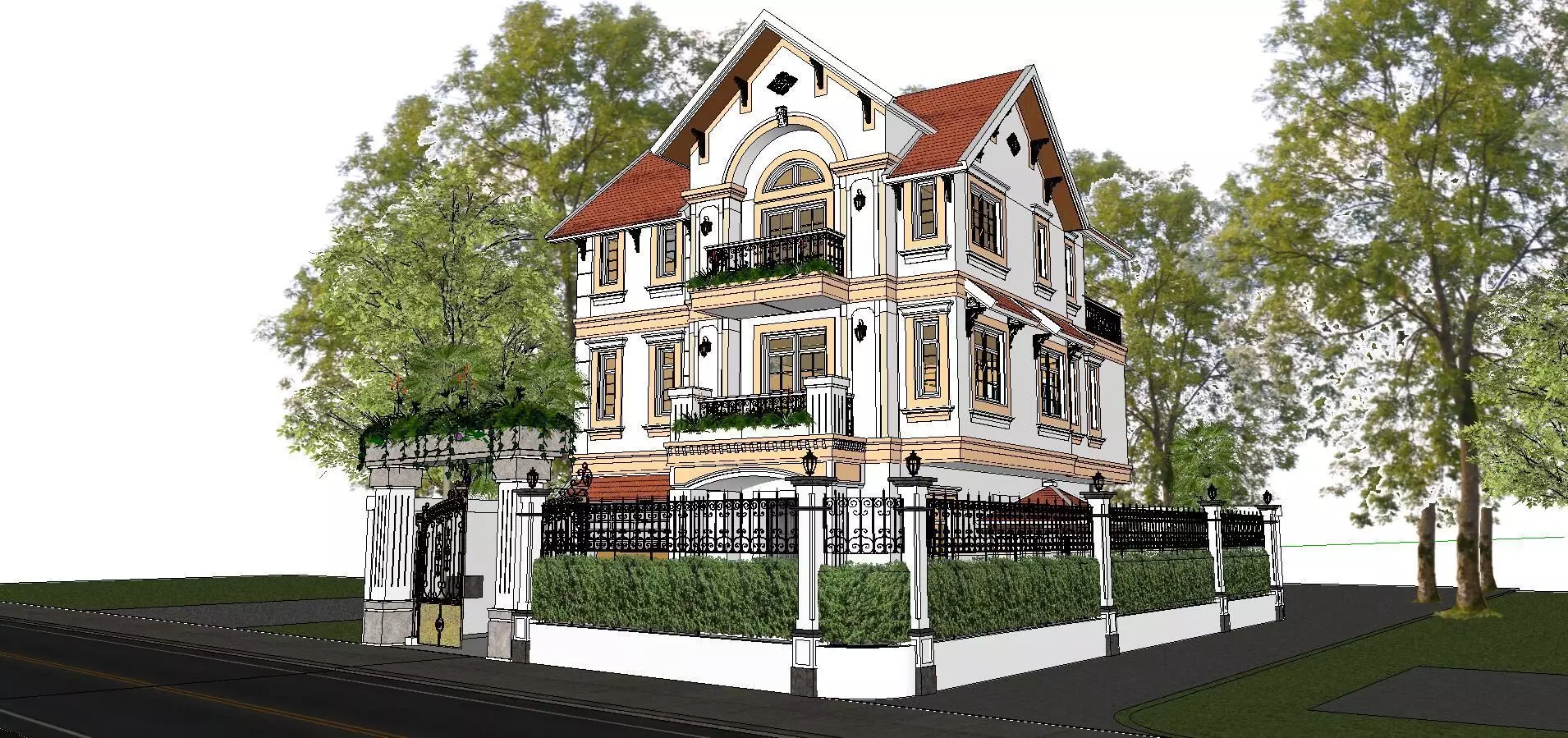 High-end-noble-villa area-015 3D model