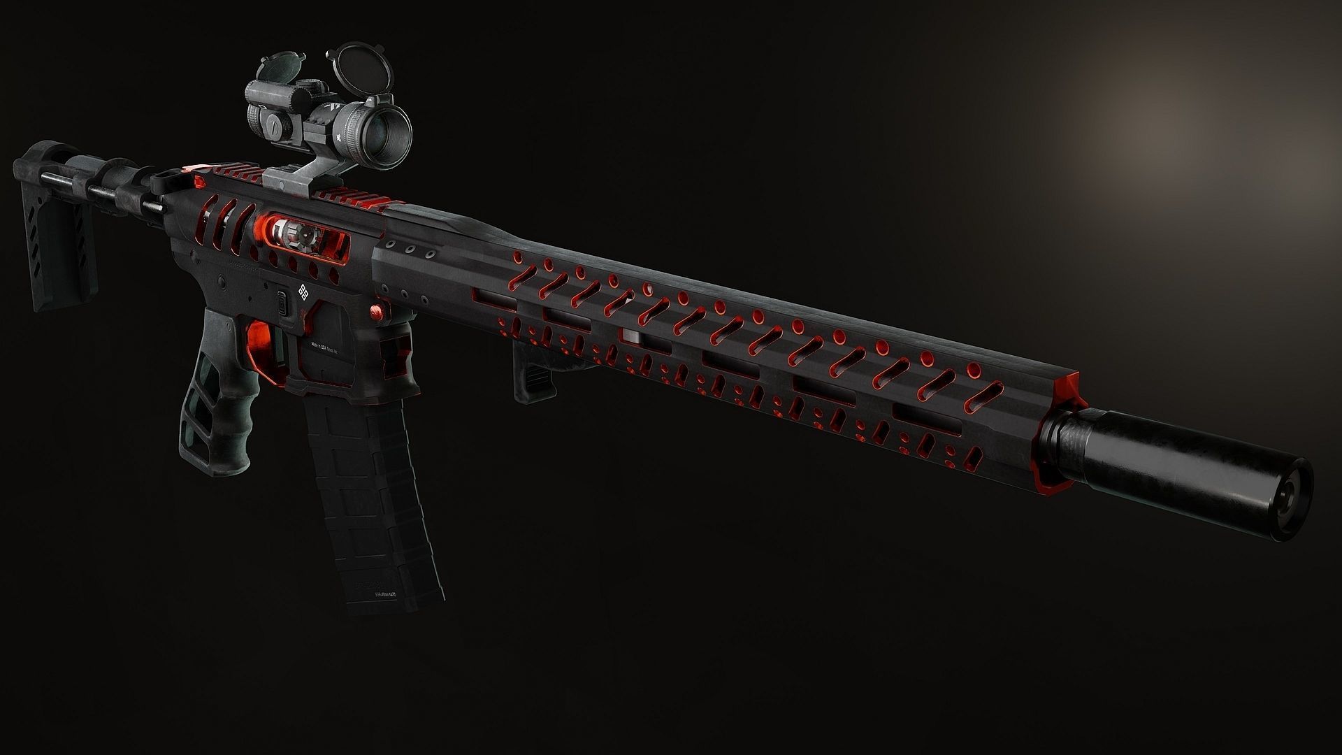 3D model Skeletonized AR15 Skelred VR / AR / low-poly | CGTrader