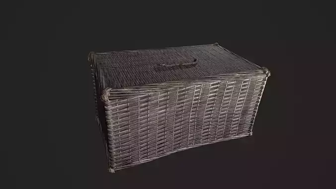 Viking Wood Box Game-Ready Low-poly 3D model