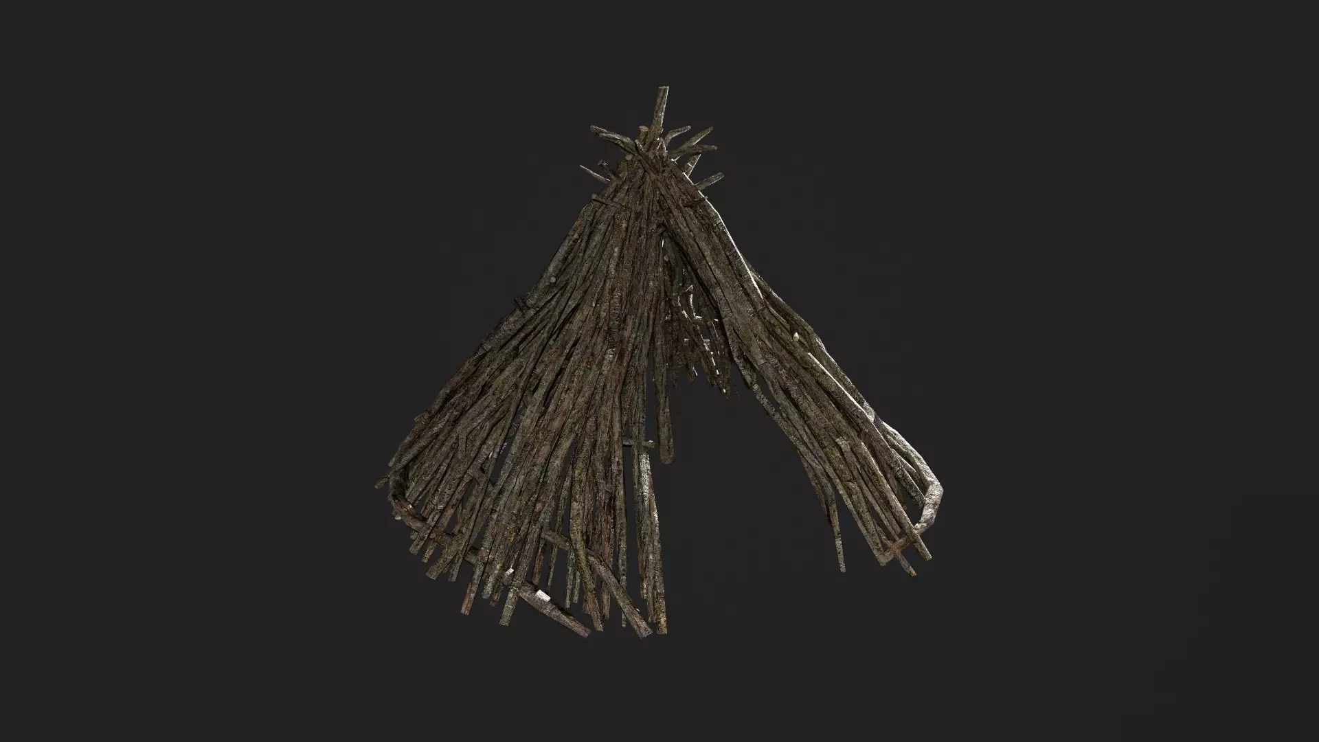 Viking Shelter Game-Ready Low-poly 3D model_0