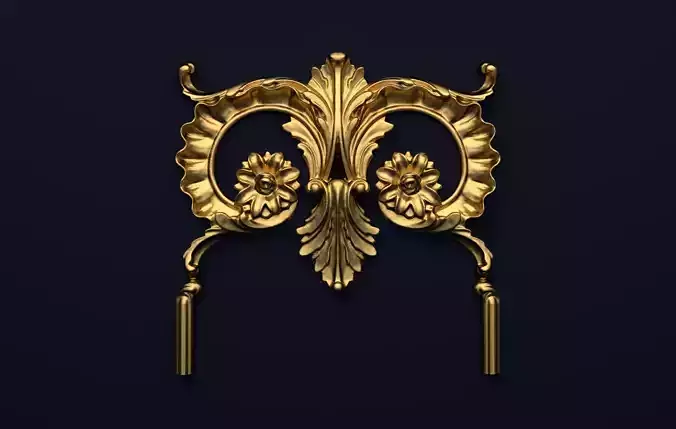 Classic decor ornament v-3D model 33