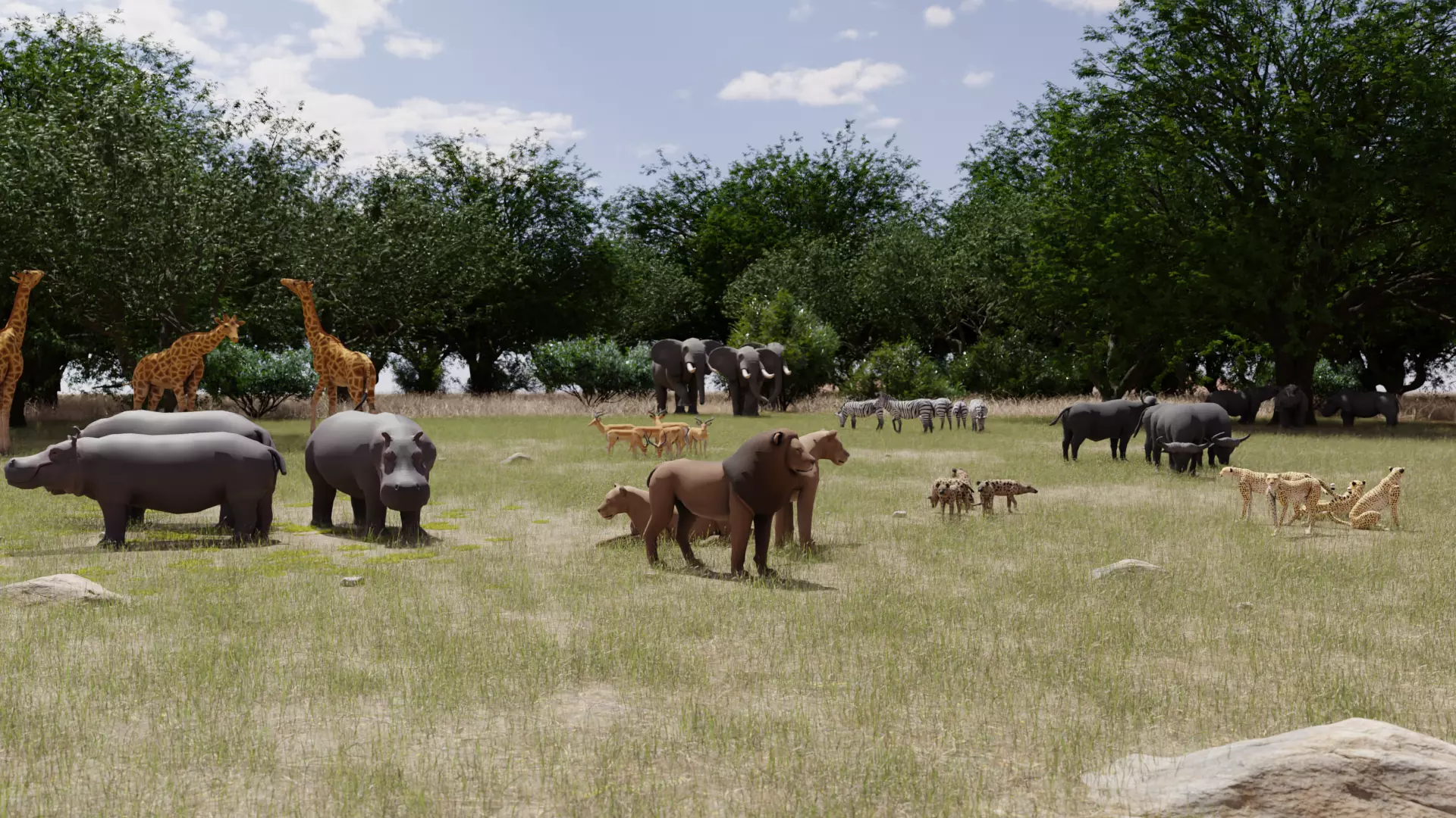 African Animals  3D Model Collection_0