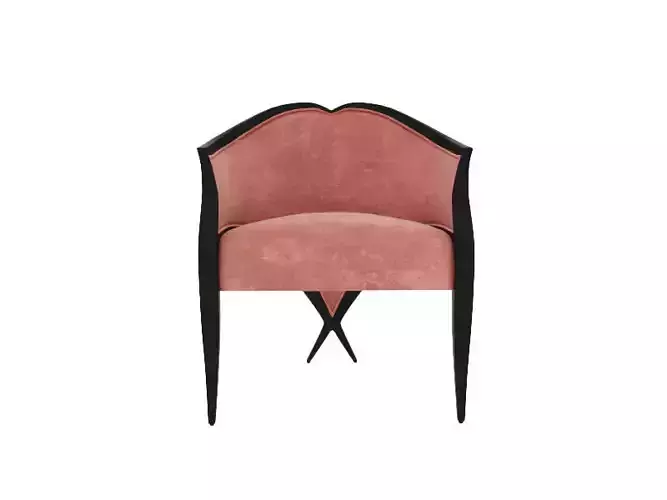 Bali armchair pink velvet
