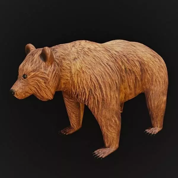 Brown Bear Low-poly 3D model_0