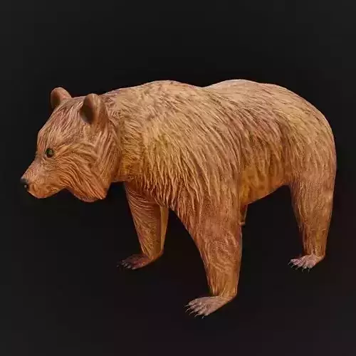 Brown Bear Low-poly 3D model