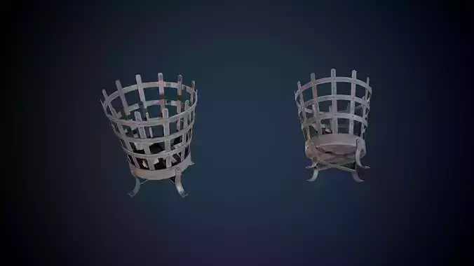 Viking Brazier Game-Ready Low-poly 3D model
