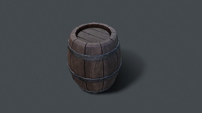 StylizedBarel barrel Low-poly 3D model