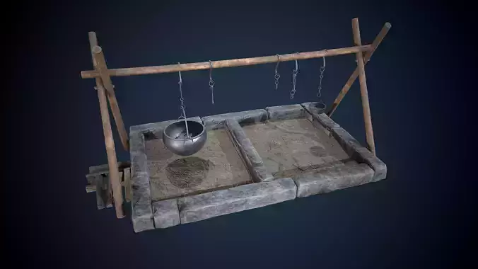 Viking Fireplace Game-Ready