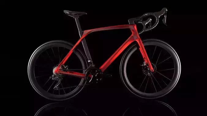 Highpolly  Detailed Road Bike Inspired From Lapierre 3D model