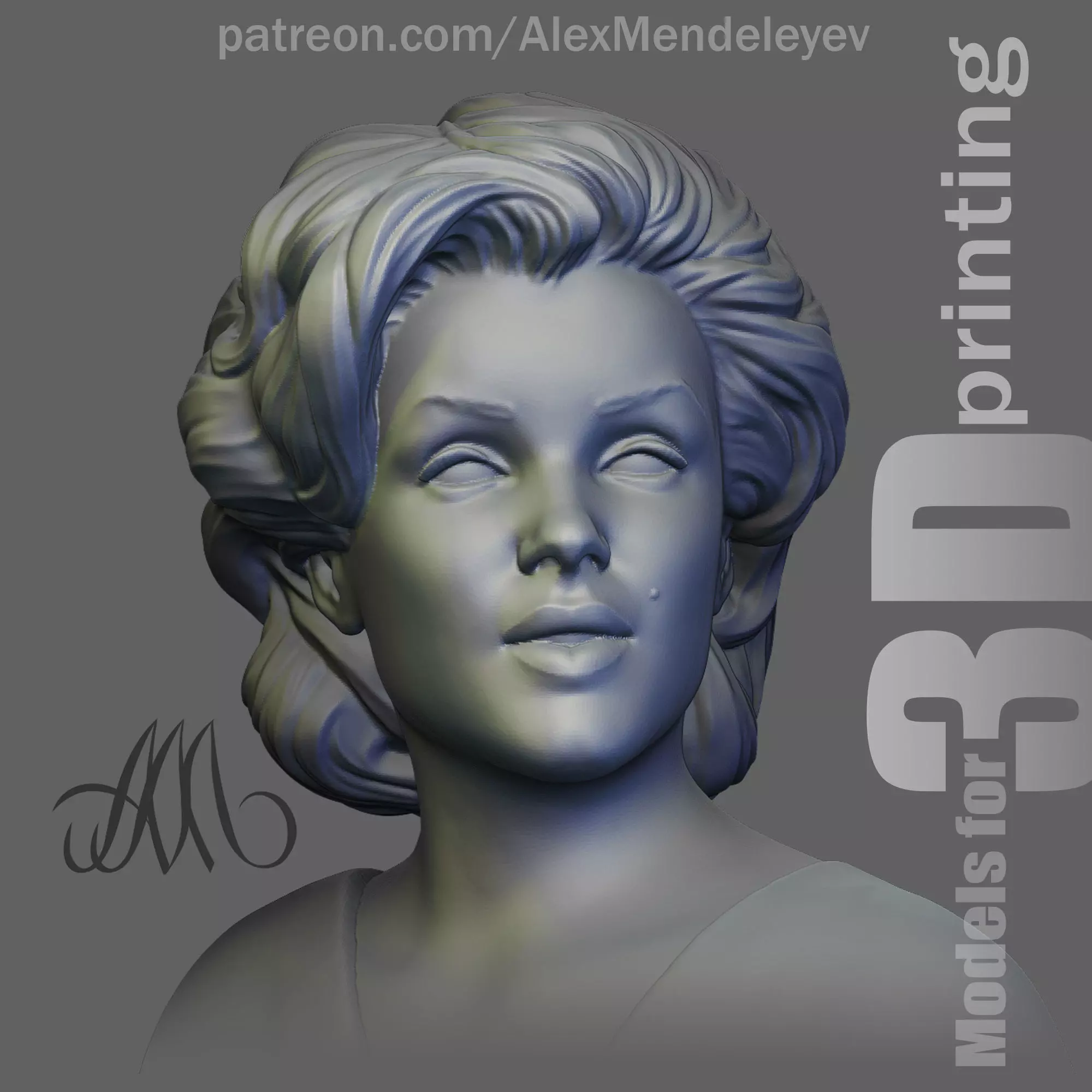 Marilyn Monroe 3D print model_0