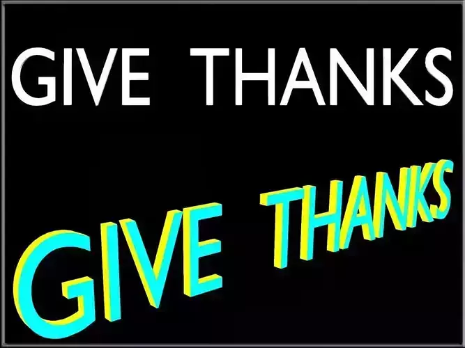 Give Thanks - A Low-poly 3D model