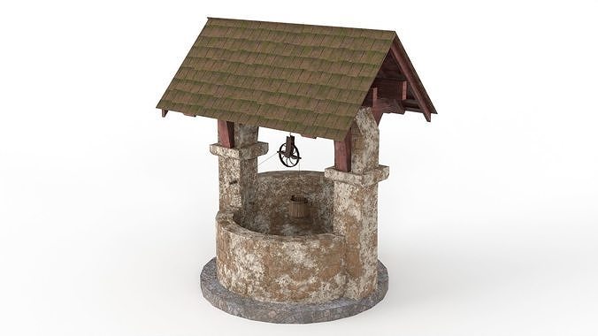 Old Stone Well Low-poly 3D model