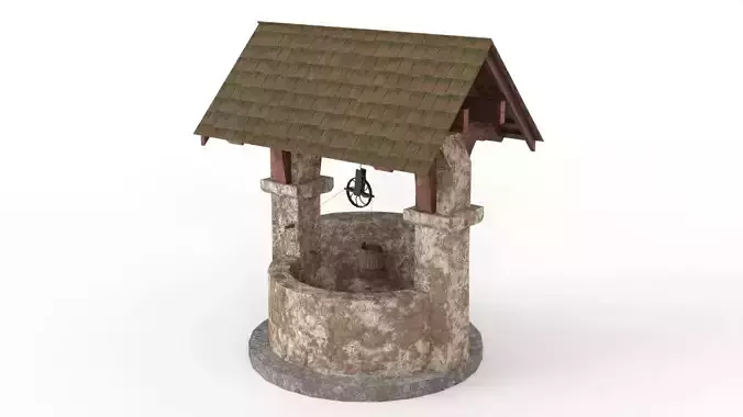 Old Stone Well Low-poly 3D model